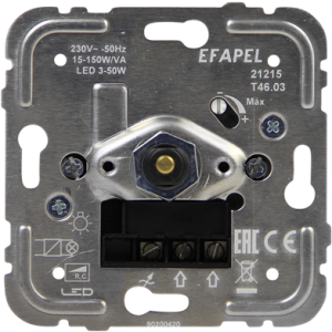 21215: Stmievač otočný dvojcestný R, RC, ESL, LED, 150VA