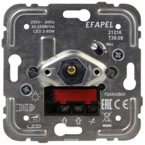 21216: Stmievač otočný dvojcestný R, RL, ESL, LED, 250VA