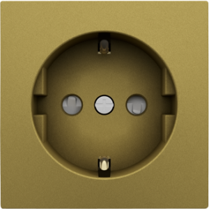 90632_TDU: Kryt zásuvky Schuko s clonkou, zlatá