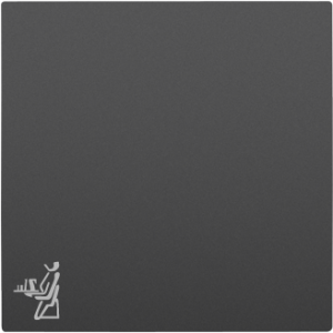 90606_TPM: Kryt tlačidla, symbol OBSLUHA, čierna