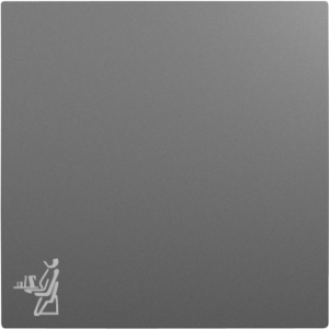 90606_TIS: Kryt tlačidla, symbol OBSLUHA, šedá