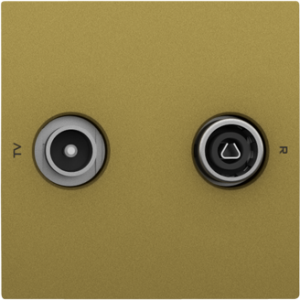 90776_TDU: Kryt zásuvky R-TV, zlatá