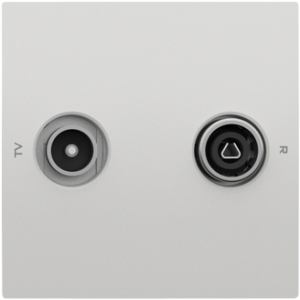 90776_TBR: Kryt zásuvky R-TV, biela