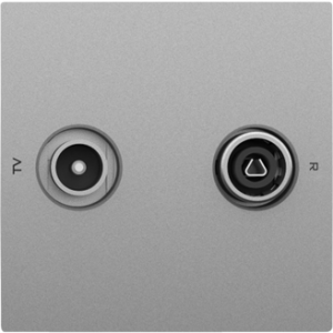 90776_TAL: Kryt zásuvky R-TV, hliníková