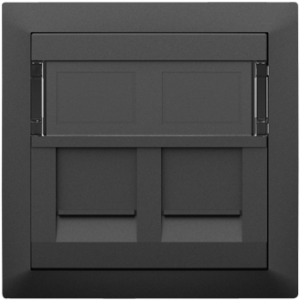 90442_SPM: Kryt dvojitej dát. zás (pre RJ45), čierna