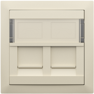 90442_SMF: Kryt dvojitej dát. zás (pre RJ45), slon.kosť