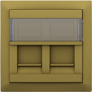 90442_SDU: Kryt dvojitej dát. zás (pre RJ45), zlatá