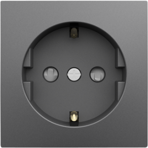 90632_TIS: Kryt zásuvky Schuko s clonkou, šedá