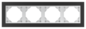 90940_TPA: 4 - rámček, čierna/hliníková