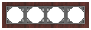 90940_TMS: 4 - rámček, mahagón/šedá
