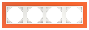 90940_TJG: 4 - rámček, oranžová/ľadová