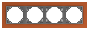 90940_TTS: 4 - rámček, tehlová/šedá