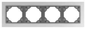 90940_TAS: 4 - rámček, hliníková/šedá