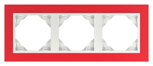 90930_TVG: 3 - rámček, červená/ľadová