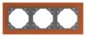 90930_TTS: 3 - rámček, tehlová/šedá