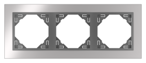 90930_TRS: 3 - rámček, chróm/šedá