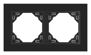 90920_TEP: 2 - rámček, čierne sklo/čierna