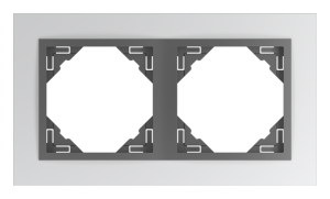 90920_TAS: 2 - rámček, hliníková/šedá