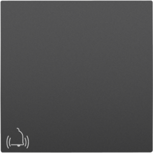 90605_TPM: Kryt tlačidla, symbol ZVONČEK, čierna