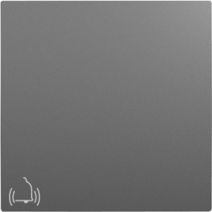 90605_TIS: Kryt tlačidla, symbol ZVONČEK, šedá