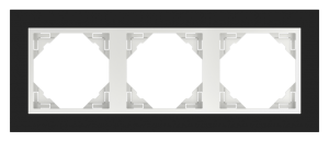 90930_TEG: 3 - rámček, čierne sklo/ľadová