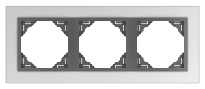 90930_TAS: 3 - rámček, hliníková/šedá