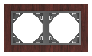90920_TMS: 2 - rámček, mahagón/šedá
