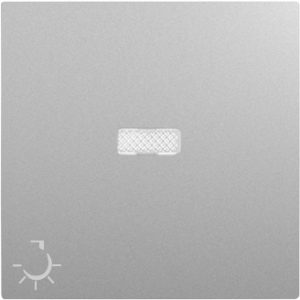 90797_TAL: Kryt tlačidla, symbol LAMPA, orientačná LED, hliníková