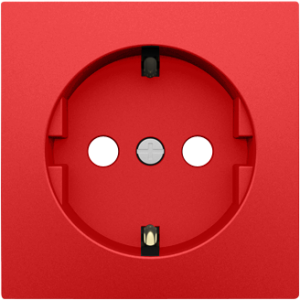 90631_TVM: Kryt zásuvky Schuko, červená