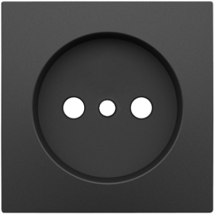 90621_TPM: Kryt zásuvky bez zemniaceho kolíka, čierna