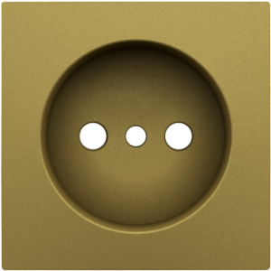 90621_TDU: Kryt zásuvky bez zemniaceho kolíka, zlatá