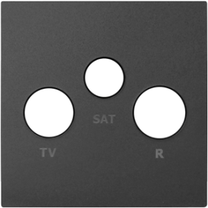 90775_TPM: Kryt zásuvky R-TV-SAT, čierna