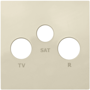 90775_TMF: Kryt zásuvky R-TV-SAT, slon.kosť