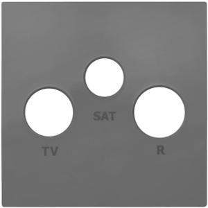 90775_TIS: Kryt zásuvky R-TV-SAT, šedá