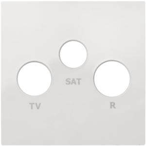 90775_TGE: Kryt zásuvky R-TV-SAT, ľadová