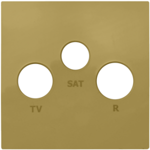 90775_TDU: Kryt zásuvky R-TV-SAT, zlatá