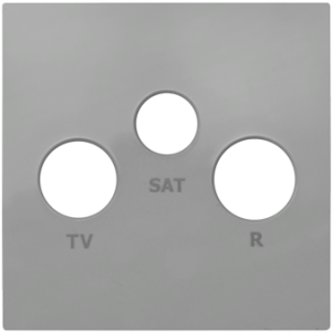 90775_TAL: Kryt zásuvky R-TV-SAT, hliníková