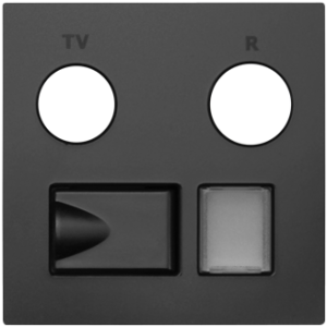 90774_TPM: Kryt zásuvky R-TV-RJ45, čierna