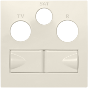 90773_TPE: Kryt zásuvky R-TV-SAT 2xRJ45 Cat6, perleť