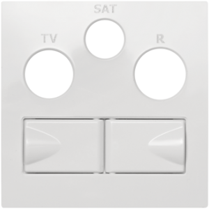 90773_TGE: Kryt zásuvky R-TV-SAT 2xRJ45 Cat6, ľadová