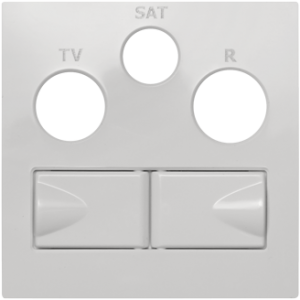 90773_TBR: Kryt zásuvky R-TV-SAT 2xRJ45 Cat6, biela