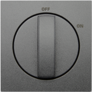 90762 TIS: Kryt otočného spínača, šedá