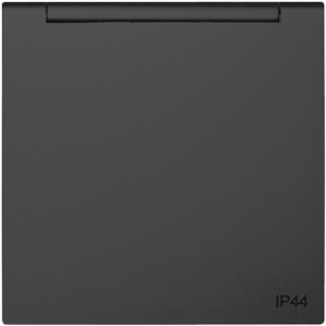 90654_TPM: Kryt zásuvky, sklopný, IP44, čierna