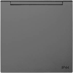 90654_TIS: Kryt zásuvky, sklopný, IP44, šedá
