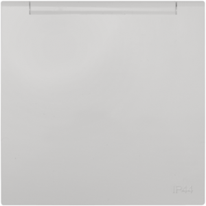 90634_TBR: Kryt zásuvky Schuko, sklopný, IP44, biela