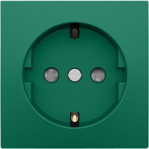 90632_TVD: Kryt zásuvky Schuko s clonkou, zelená