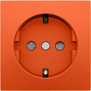 90632_TLR: Kryt zásuvky Schuko s clonkou, oranžová