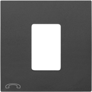 90712_TPM: Kryt telefónnej zásuvky, čierna