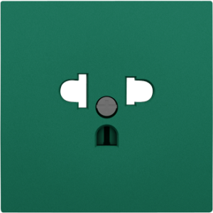 90841_TVD: Kryt zásuvky EURO-USA, zelená