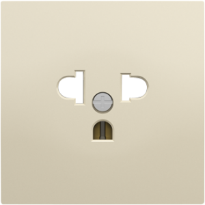 90841_TMF: Kryt zásuvky EURO-USA, slon.kosť